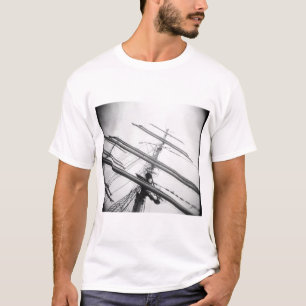 Camiseta EE. UU., Massachusetts, Boston. Mástiles de barco