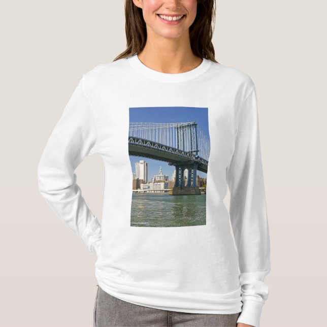 Camiseta EE.UU., Nueva York, Nueva York. Puente Manhattan (Anverso)