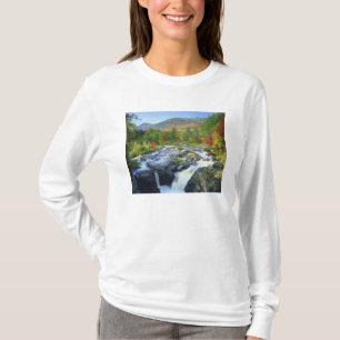 Camiseta EE.UU., Nueva York. Una cascada en el Adirondack