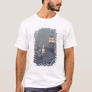 Camiseta EE. UU., Nueva York, vista del puente de Manhattan