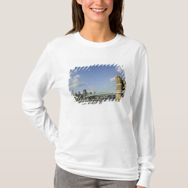 Camiseta EE. UU., Ohio, Cincinnati: Roebling Suspension 2 (Anverso)