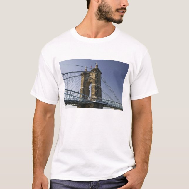 Camiseta EE. UU., Ohio, Cincinnati: Roebling Suspension 3 (Anverso)
