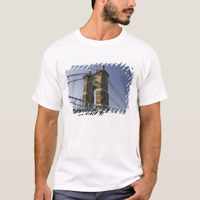 Camiseta EE. UU., Ohio, Cincinnati: Roebling Suspension 3 (Anverso)