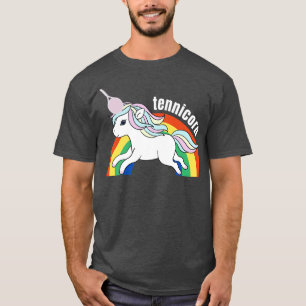 Camiseta EE.UU. Open Cunis Racket Racket Rainbow Unicorn