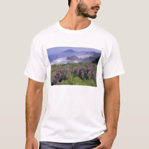 Camiseta EE. UU., Oregón, Nesika Beach. Lupino y Oregón