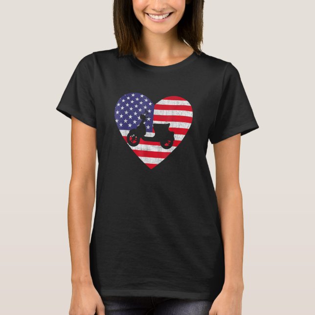 Camiseta Ee.Uu. Patri, Patrocinadores De Corazón De Bandera (Anverso)