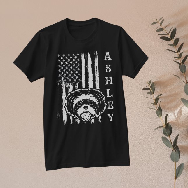 Camiseta EE.UU. Patriot Shih tzu Dog Mascota EE.UU. (Subido por el creador)