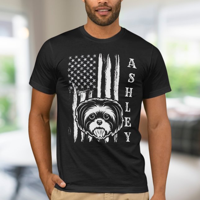Camiseta EE.UU. Patriot Shih tzu Dog Mascota EE.UU. (Subido por el creador)