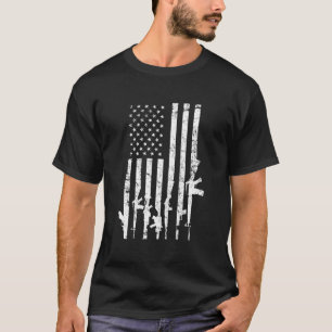 Camiseta Ee.Uu. Pistolas De Bandera Con Distancia Pro Gun 2