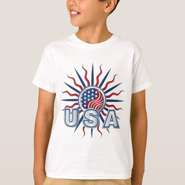 Camiseta EE.UU. Starburst Yin Yang (Anverso)
