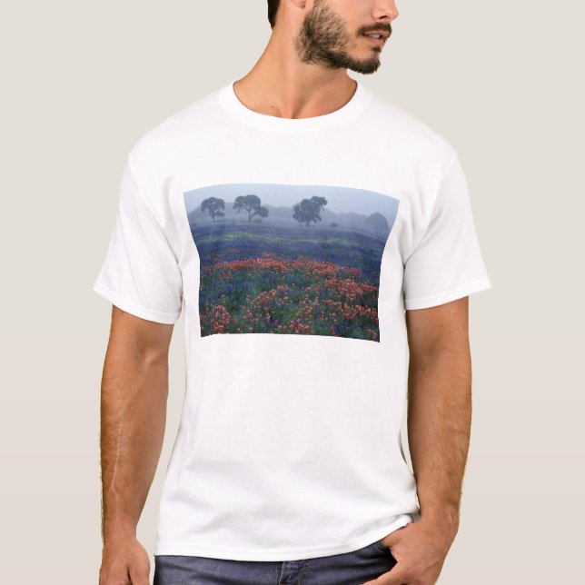 Camiseta EE. UU., Texas, cerca de Lytle Niebla, robles, bon (Anverso)