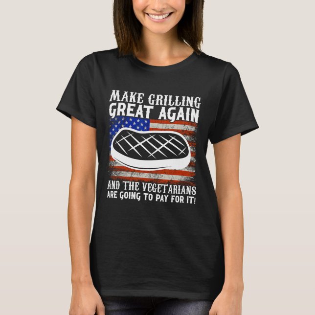 Camiseta Ee. Uu. Trump Bbq Barbecue. (Anverso)