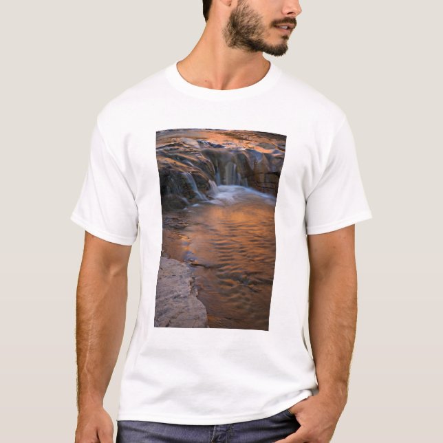 Camiseta EE. UU., Utah, Escalante Wilderness. Cascada en (Anverso)