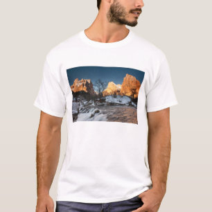 Camiseta EE. UU., Utah, Parque Nacional Zion. Amanecer en l