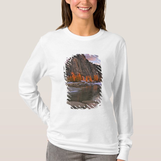 Camiseta EE. UU., Washington, Montañas Cascade.  Pico Prusi (Anverso)