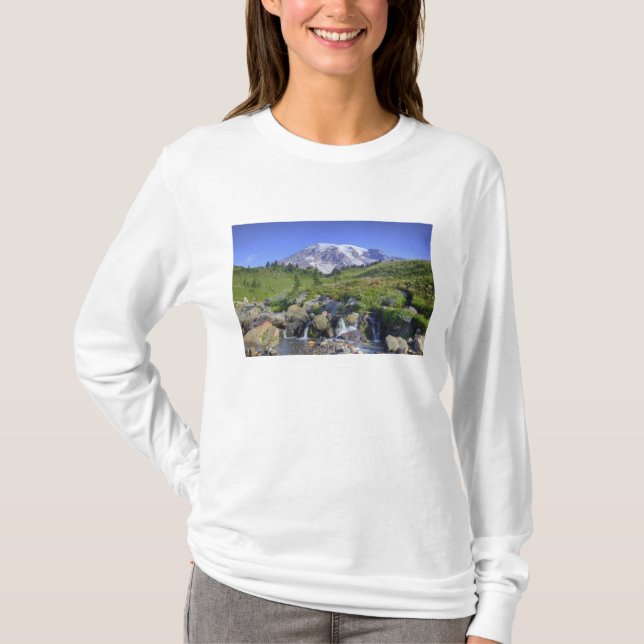Camiseta EE. UU., Washington, Mt. Rainier NP, Mt. Rainier y (Anverso)