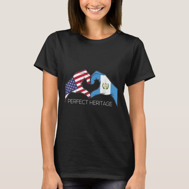 Camiseta Ee.Uu. Y Guatemala Guatemalteco Estadounidense Per (Anverso)