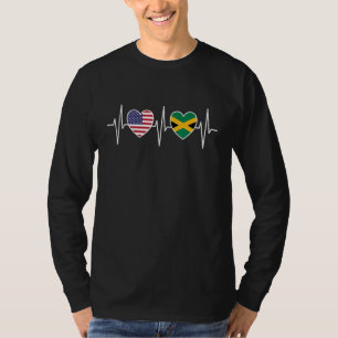 Camiseta EE. UU. Y Jamaica Bandera Jamaicana Banderas