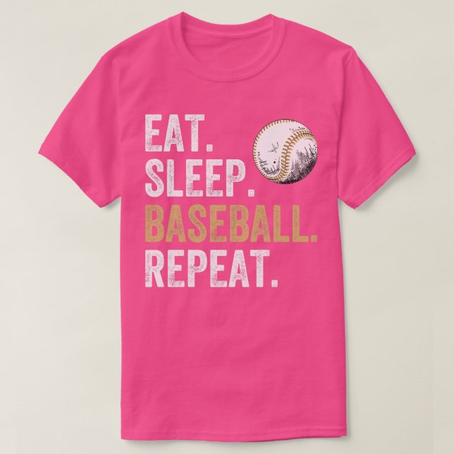 Camiseta Eee Sleep Baseball Repetir 1 (Diseño del anverso)