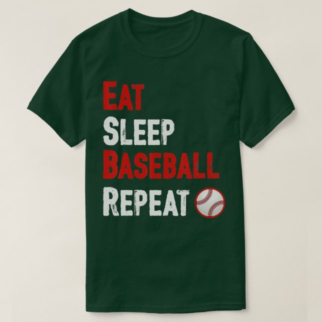 Camiseta Eee Sleep Baseball Repetir 4 (Diseño del anverso)