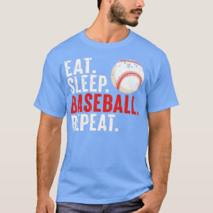 Camiseta Eee Sleep Baseball Repetir Gracioso Béisbol Lover 