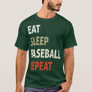 Camiseta Eee Sleep Baseball Repetir Tee divertido para el a