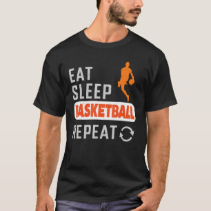 Camiseta Eee Sleep Basketball Repetir a los hombres de básq