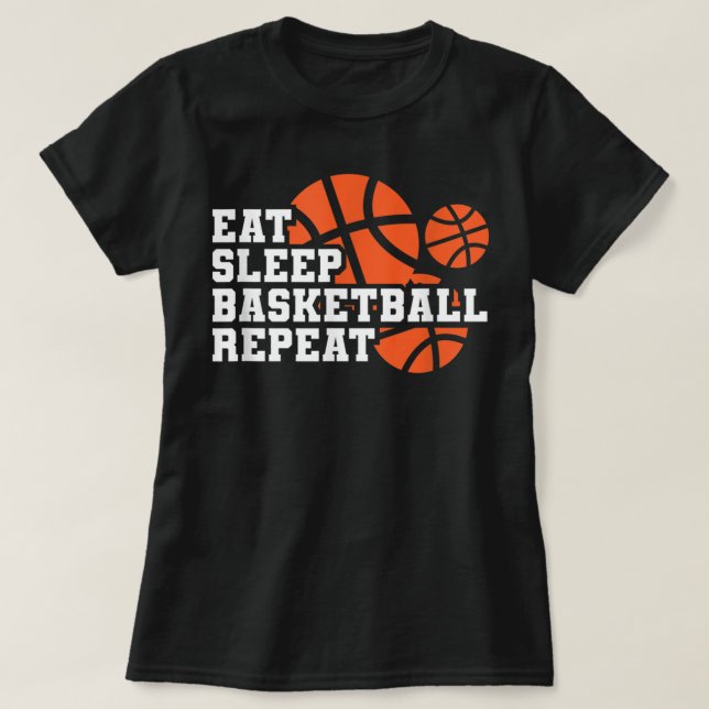 Camiseta Eee Sleep Basketball Repetir jugador de baloncesto (Diseño del anverso)