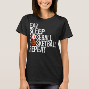Camiseta Eee Sleep Béisbol Basketball Repetir bola divertid