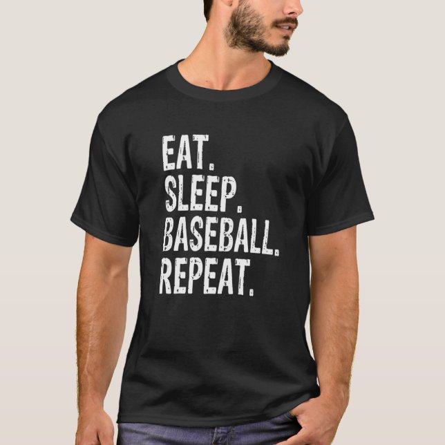 Camiseta Eee Sleep Béisbol Repetir Béisbol Premium (Anverso)