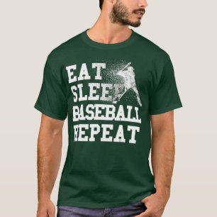 Camiseta Eee Sleep Béisbol Repetir Famoso Vintage Béisbol B