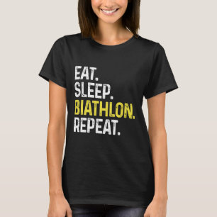 Camiseta Eee Sleep Biathlon Repetir Gracioso Atleta De Biat