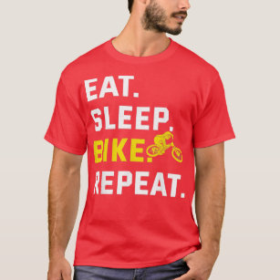 Camiseta Eee Sleep Bike Repetir Montaña divertida