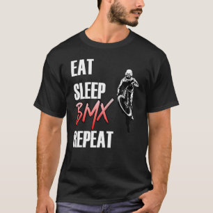 Camiseta Eee Sleep Bmx Repetir Bicicleta Bicicleta Funny Mo