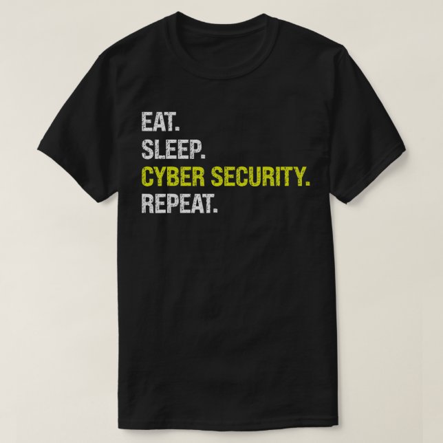 Camiseta Eee Sleep Cyber Security Computer Programmer IT An (Diseño del anverso)