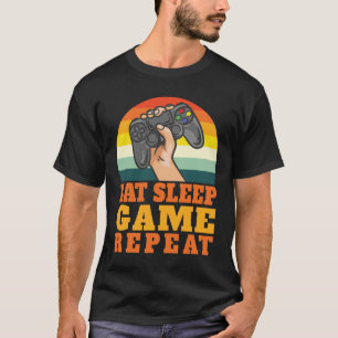 Camiseta Eee Sleep Game Repetir Videojuegos de moda