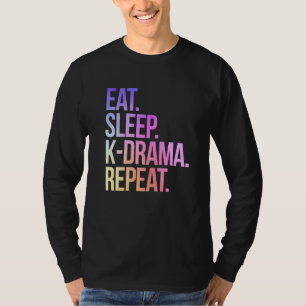Camiseta Eee Sleep K Drama Repetir Vintage Tv Coreano Tel