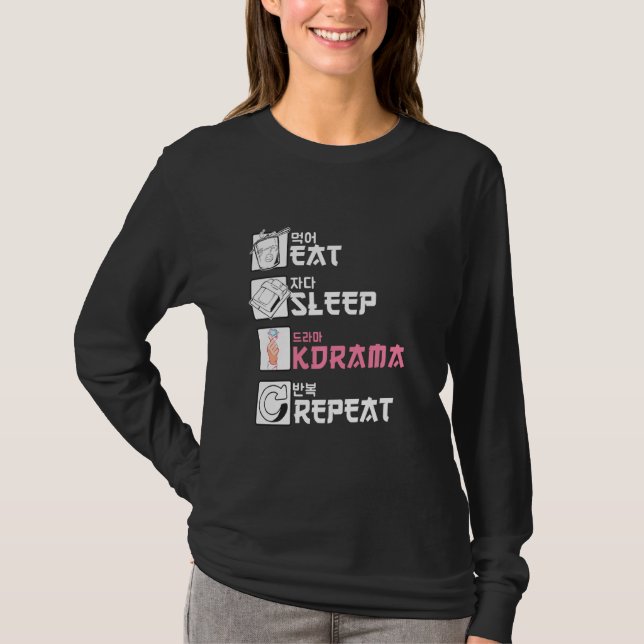 Camiseta Eee Sleep Kdrama Repetir (Anverso)