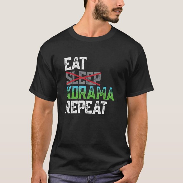 Camiseta Eee Sleep Kdrama Repetir K Pop (Anverso)