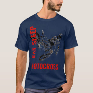 Camiseta Eee Sleep Motocross Motorcycle Sport Pop Art