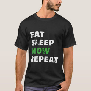 Camiseta Eee Sleep Mow Repetir Funny Lawn Mowing Gardener M