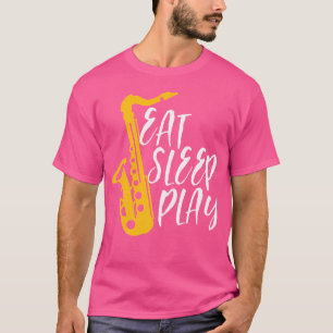 Camiseta Eee Sleep Play Saxofón Player Orchestra Música Ja