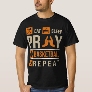 Camiseta Eee Sleep Pray Basketball Repetir atleta católico