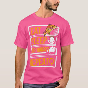 Camiseta Eee Sleep Ride Caballos Repetir Funny Caballo Ridi