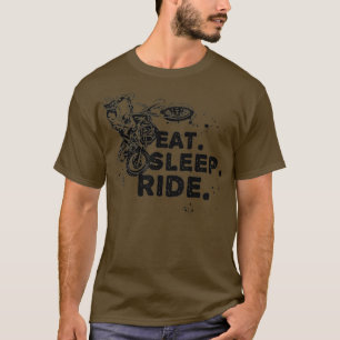 Camiseta Eee Sleep Ride Motocross Dirtbike Enduro Moto