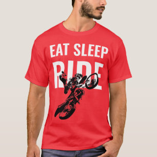 Camiseta Eee Sleep Ride Motocross Motorcycle Sport Pop Art