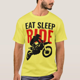 Camiseta Eee Sleep Ride Motocross Motorcycle Sport Pop Art