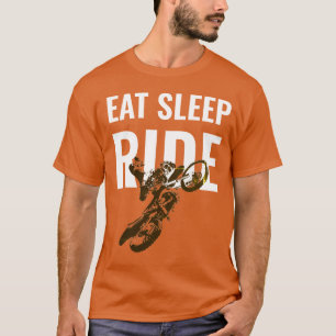 Camiseta Eee Sleep Ride Motocross Motorcycle Sport Pop Art