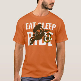 Camiseta Eee Sleep Ride Motocross Motorcycle Sport Pop Art