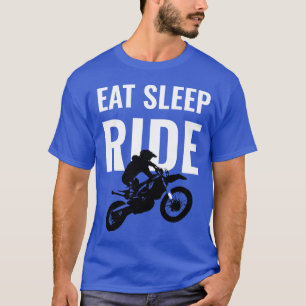 Camiseta Eee Sleep Ride Motocross Motorcycle Sport Pop Art